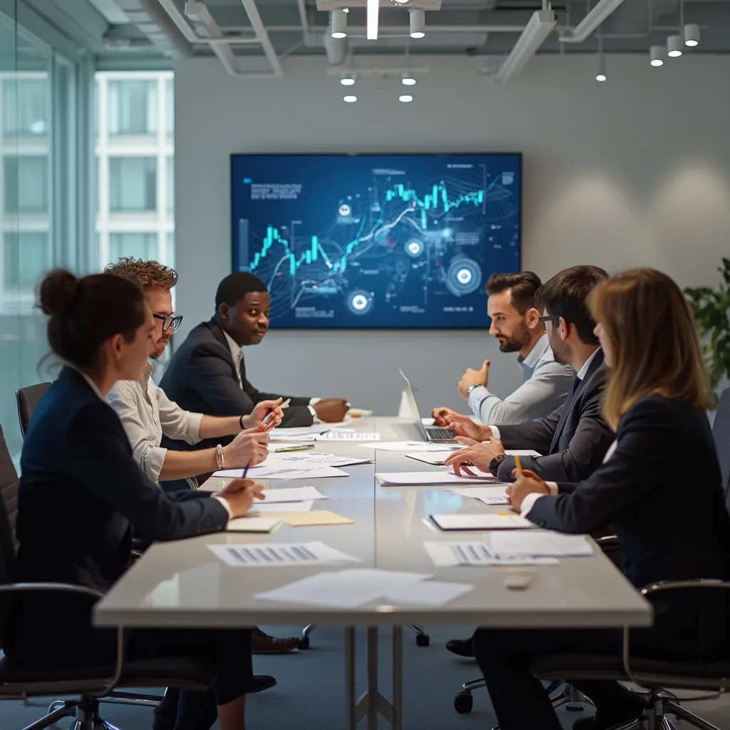 Equipo de ConsultoríaGlobal en una reunión estratégica